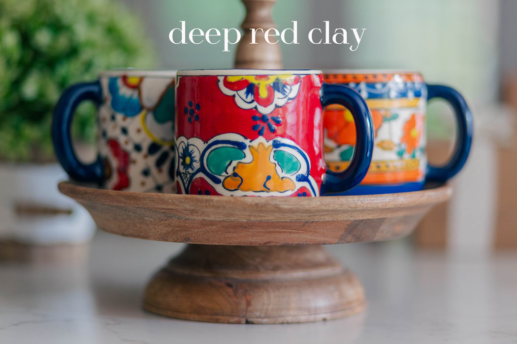 12.5 oz handcrafted ceramic coffee mug [deep red clay]